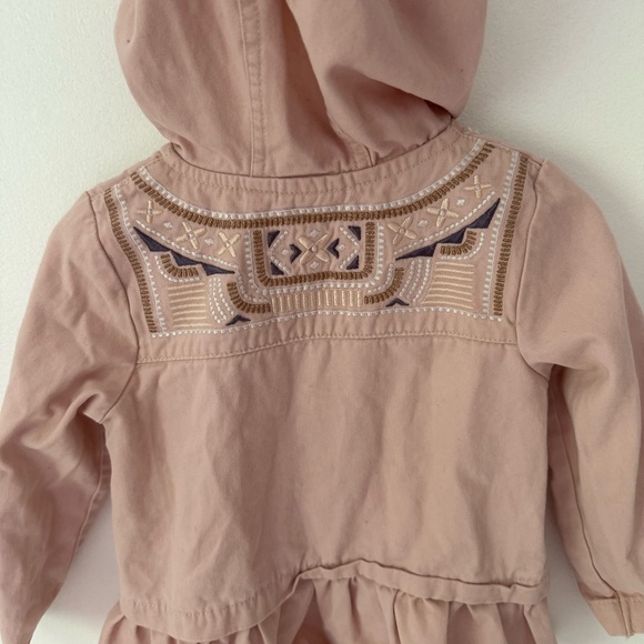 Aspen Kids Pink Embroidered Kids Jacket - Picture 3 of 4